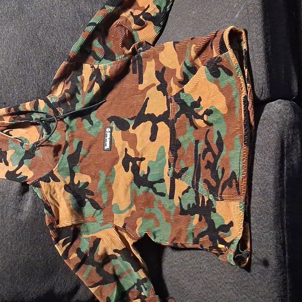 Timberland Kids Camo Hoodie - Green, Brown, and Black
